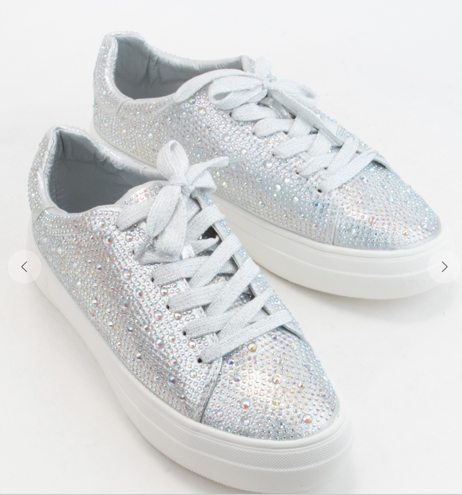Bedazzled wedge sneakers sales
