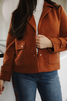 trendy fall coats, fall layered looks, fall fashion inspiration, women's clothing, paprika jacket