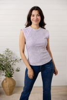 Everyday Ease Ribbed Cap Sleeve Top image 3